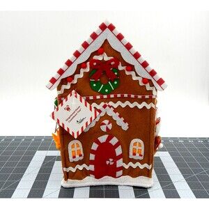 Gingerbread House Felt Countdown Advent Calendar Holiday 24 Ornaments Plant Hold